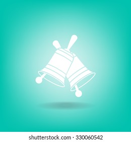 Christmas bell. Vector illustration.
