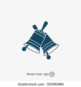 Christmas bell. Vector illustration.
