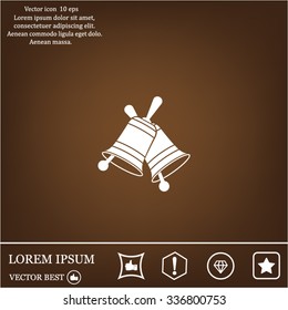 Christmas bell. Vector illustration.