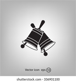 Christmas bell. Vector illustration.