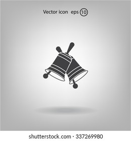 Christmas bell. Vector illustration.