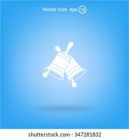 Christmas bell. Vector illustration.