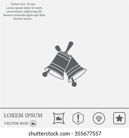 Christmas bell. Vector illustration.