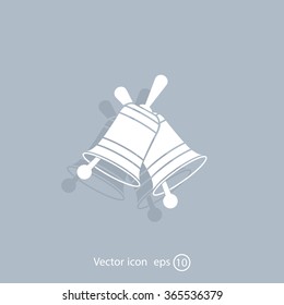 Christmas bell. Vector illustration.