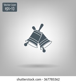Christmas bell. Vector illustration.