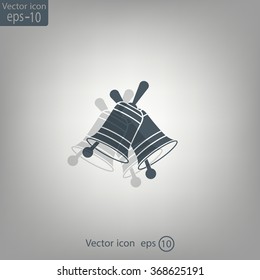 Christmas bell. Vector illustration.