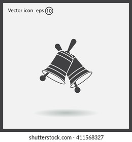 Christmas bell. Vector illustration.