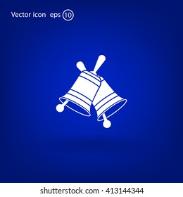 Christmas bell. Vector illustration.