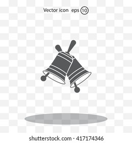 Christmas bell. Vector illustration.