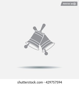Christmas bell. Vector illustration.
