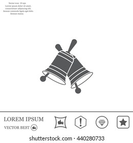Christmas bell. Vector illustration.