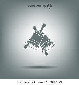 Christmas bell. Vector illustration.
