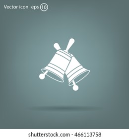 Christmas bell. Vector illustration.