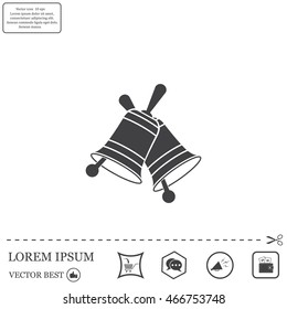Christmas bell. Vector illustration.