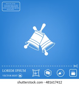 Christmas bell. Vector illustration.