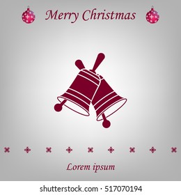 Christmas bell. Vector illustration.
