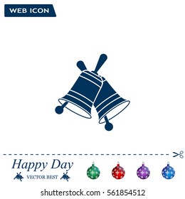 Christmas bell. Vector illustration.