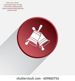 Christmas bell. Vector illustration.