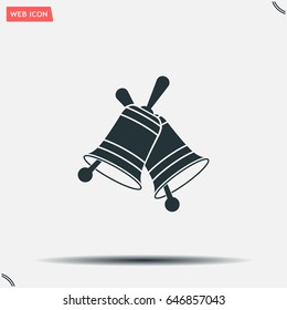 Christmas bell. Vector illustration.