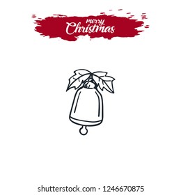 Christmas bell vector illustration icon