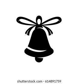 Christmas bell vector logo illustration isolated sign symbol. Icon pictogram for web graphics