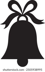 christmas bell vector silhouette illustration art.