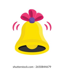 Christmas Bell Vector style icon. Eps 10 file