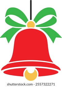 Christmas bell in white background.