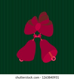 Christmas bells and bow.