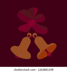 Christmas bells and bow.