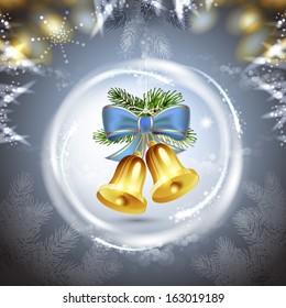 Christmas bells with bow