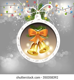 Christmas bells with bow