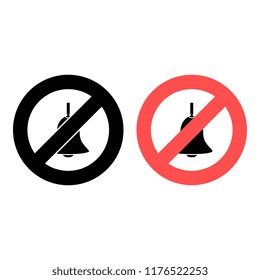 christmas bells, church bell - school bell ban, prohibition icon. Simple glyph vector of education for UI and UX, website or mobile application on white background