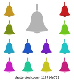 christmas bells, church bell - school bell icon in multi color style. Simple glyph vector of education set for UI and UX, website or mobile application