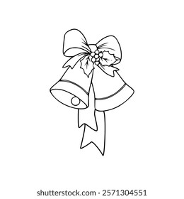 Christmas bells for coloring pages