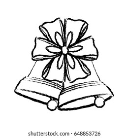 christmas bells decorated with bow flower