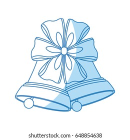 christmas bells decorated with bow flower