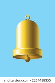 Christmas bells. christmas design decorative object realistic.Vector illustration.