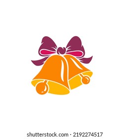 Christmas bells design stock illustration on white background