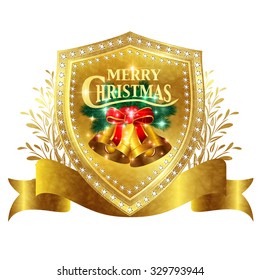 Christmas bells emblem