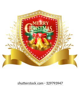 Christmas bells emblem