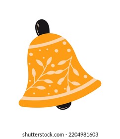 Weihnachtsglocken.   Flache Designelemente. Einzelne Vektorgrafik