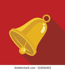 Christmas bells flat icon with long shadow vector illustrator