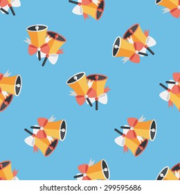 Christmas bells flat icon,eps10 seamless pattern background