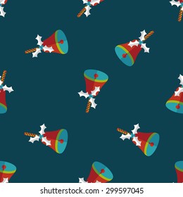 Christmas bells flat icon,eps10 seamless pattern background