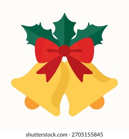 Christmas Bells Flat Vector illustration