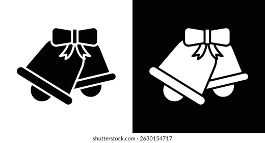 Christmas bells icon concept, vector illustration