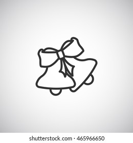 Christmas bells icon Flat.