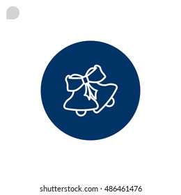 Christmas bells icon Flat.