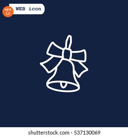 Christmas bells icon Flat.